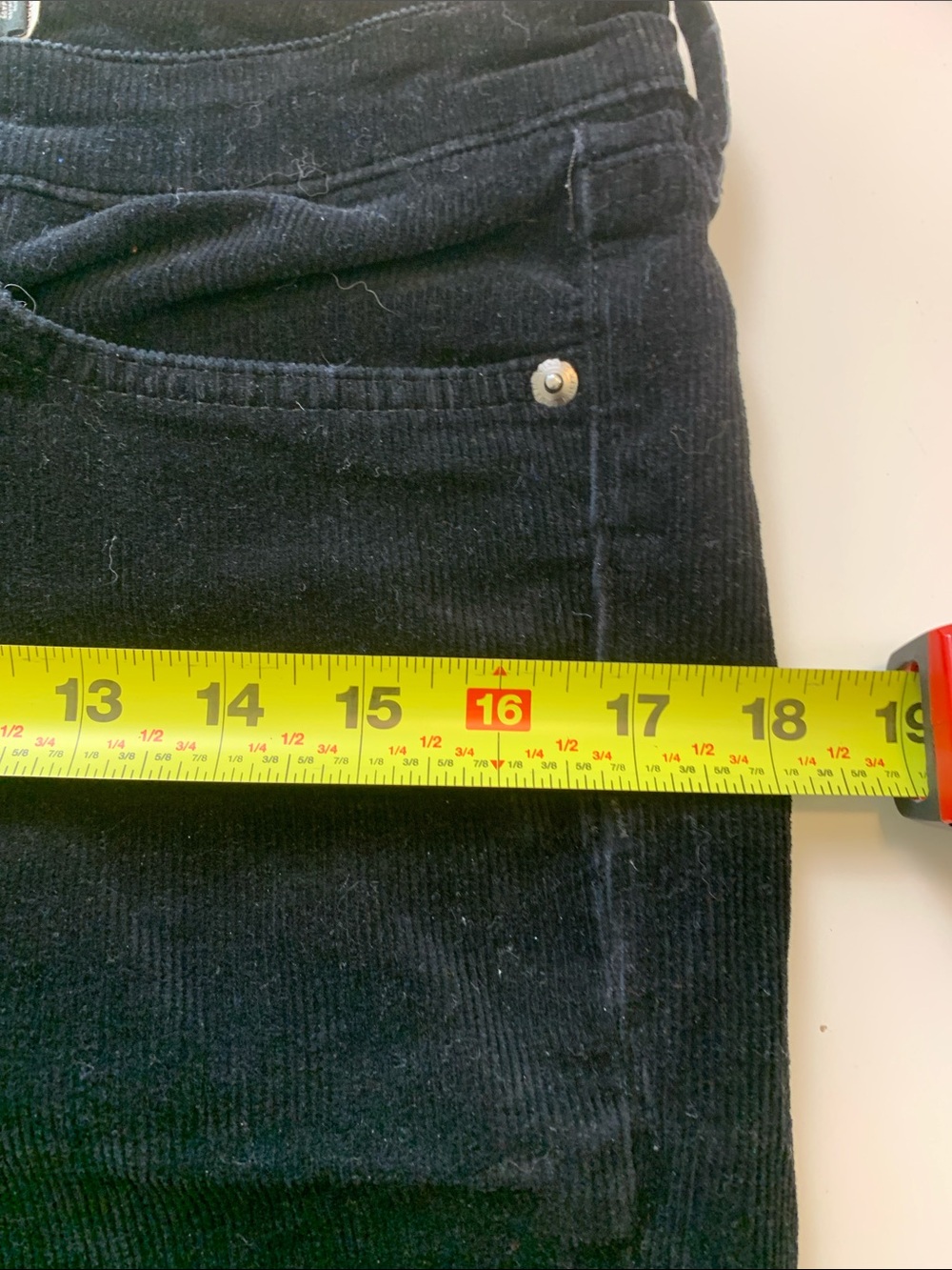 Lauren Ralph Lauren Black Label Black Straight-Leg Corduroy Jeans - Picture 12 of 16